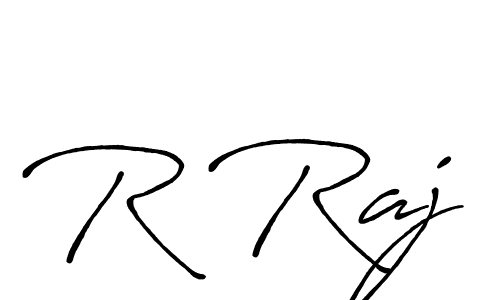 The best way (Antro_Vectra_Bolder) to make a short signature is to pick only two or three words in your name. The name R Raj include a total of six letters. For converting this name. R Raj signature style 7 images and pictures png