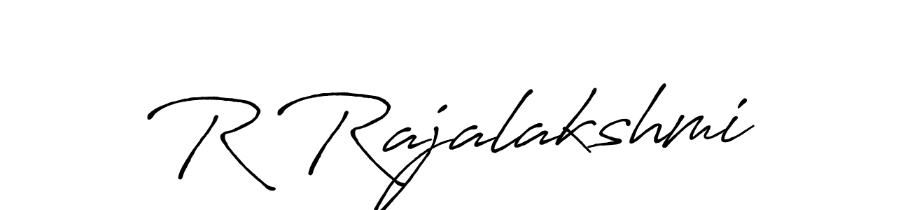 How to make R Rajalakshmi name signature. Use Antro_Vectra_Bolder style for creating short signs online. This is the latest handwritten sign. R Rajalakshmi signature style 7 images and pictures png