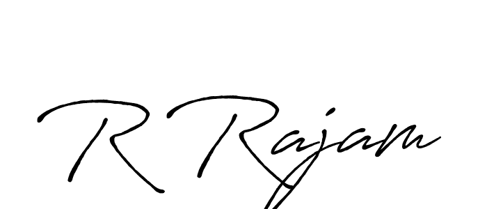 Also You can easily find your signature by using the search form. We will create R Rajam name handwritten signature images for you free of cost using Antro_Vectra_Bolder sign style. R Rajam signature style 7 images and pictures png