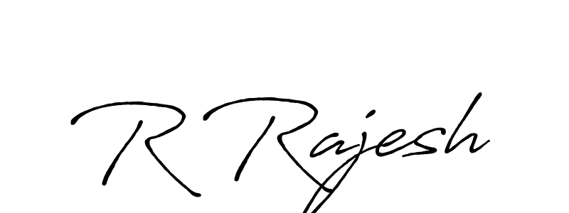 How to make R Rajesh signature? Antro_Vectra_Bolder is a professional autograph style. Create handwritten signature for R Rajesh name. R Rajesh signature style 7 images and pictures png