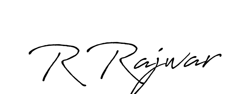 if you are searching for the best signature style for your name R Rajwar. so please give up your signature search. here we have designed multiple signature styles  using Antro_Vectra_Bolder. R Rajwar signature style 7 images and pictures png