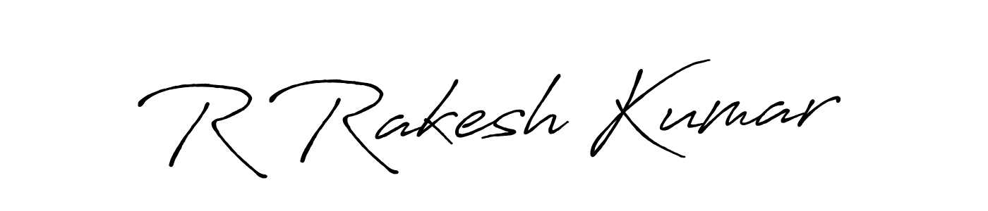 The best way (Antro_Vectra_Bolder) to make a short signature is to pick only two or three words in your name. The name R Rakesh Kumar include a total of six letters. For converting this name. R Rakesh Kumar signature style 7 images and pictures png