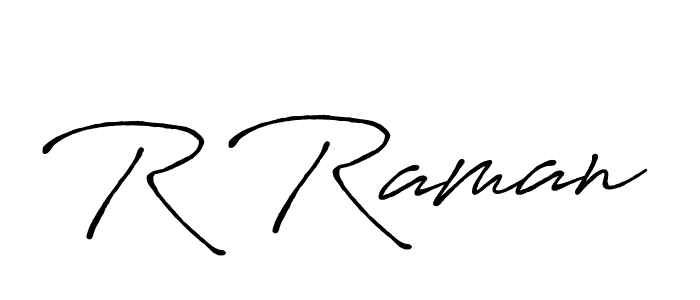 Use a signature maker to create a handwritten signature online. With this signature software, you can design (Antro_Vectra_Bolder) your own signature for name R Raman. R Raman signature style 7 images and pictures png