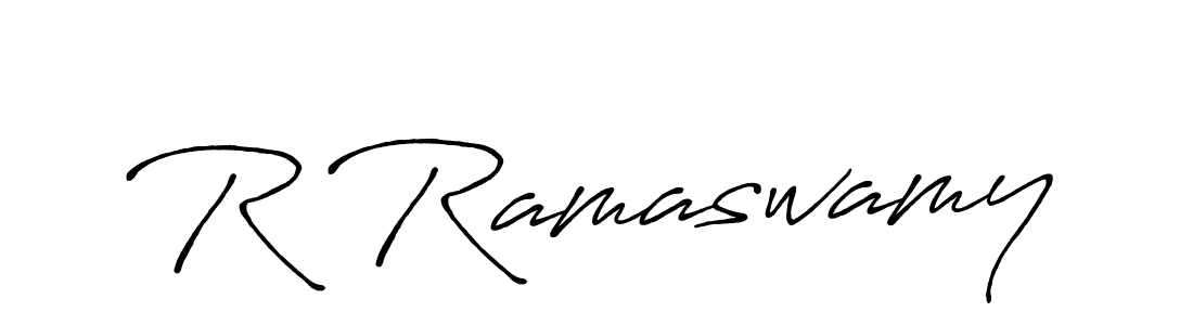 if you are searching for the best signature style for your name R Ramaswamy. so please give up your signature search. here we have designed multiple signature styles  using Antro_Vectra_Bolder. R Ramaswamy signature style 7 images and pictures png