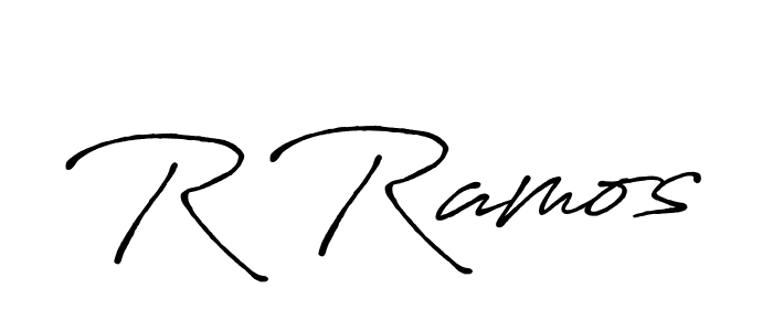 The best way (Antro_Vectra_Bolder) to make a short signature is to pick only two or three words in your name. The name R Ramos include a total of six letters. For converting this name. R Ramos signature style 7 images and pictures png