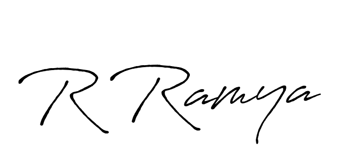 This is the best signature style for the R Ramya name. Also you like these signature font (Antro_Vectra_Bolder). Mix name signature. R Ramya signature style 7 images and pictures png