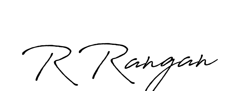 Create a beautiful signature design for name R Rangan. With this signature (Antro_Vectra_Bolder) fonts, you can make a handwritten signature for free. R Rangan signature style 7 images and pictures png