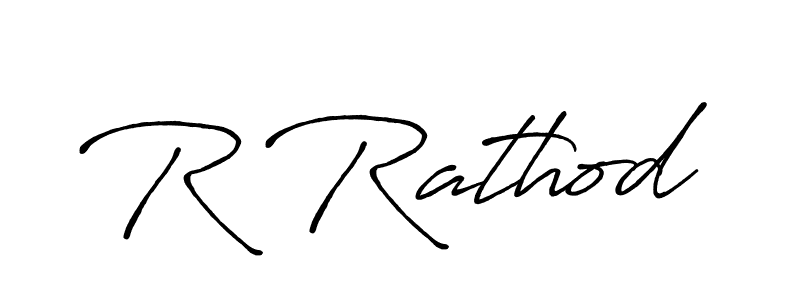 Create a beautiful signature design for name R Rathod. With this signature (Antro_Vectra_Bolder) fonts, you can make a handwritten signature for free. R Rathod signature style 7 images and pictures png