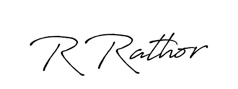 R Rathor stylish signature style. Best Handwritten Sign (Antro_Vectra_Bolder) for my name. Handwritten Signature Collection Ideas for my name R Rathor. R Rathor signature style 7 images and pictures png