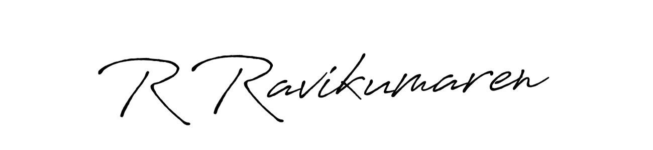 Make a beautiful signature design for name R Ravikumaren. With this signature (Antro_Vectra_Bolder) style, you can create a handwritten signature for free. R Ravikumaren signature style 7 images and pictures png