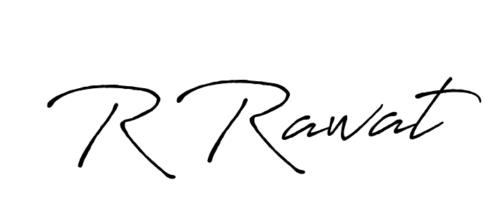 Create a beautiful signature design for name R Rawat. With this signature (Antro_Vectra_Bolder) fonts, you can make a handwritten signature for free. R Rawat signature style 7 images and pictures png