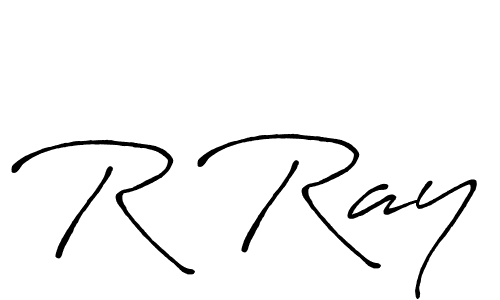 Create a beautiful signature design for name R Ray. With this signature (Antro_Vectra_Bolder) fonts, you can make a handwritten signature for free. R Ray signature style 7 images and pictures png