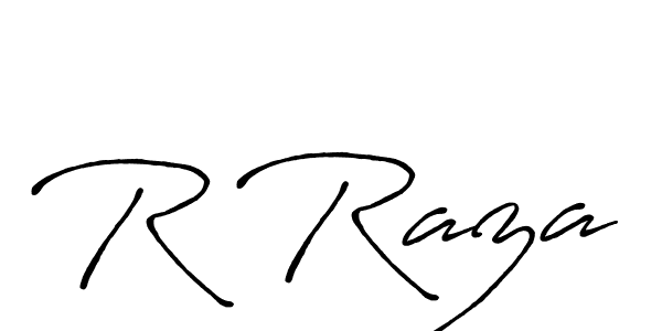 Design your own signature with our free online signature maker. With this signature software, you can create a handwritten (Antro_Vectra_Bolder) signature for name R Raza. R Raza signature style 7 images and pictures png