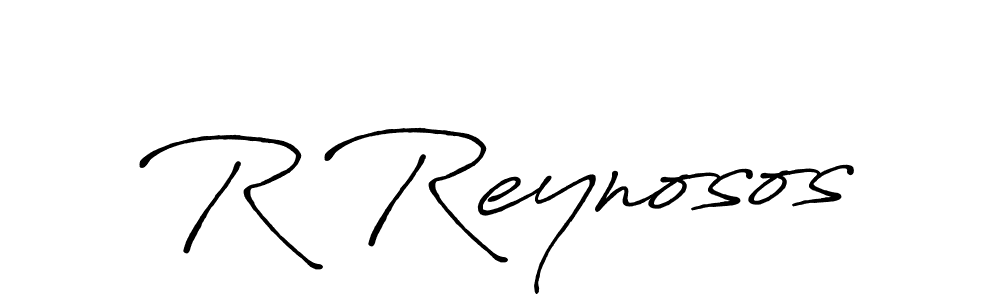 Create a beautiful signature design for name R Reynosos. With this signature (Antro_Vectra_Bolder) fonts, you can make a handwritten signature for free. R Reynosos signature style 7 images and pictures png