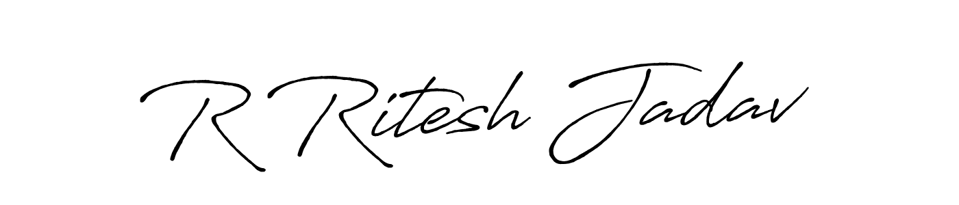 You should practise on your own different ways (Antro_Vectra_Bolder) to write your name (R Ritesh Jadav) in signature. don't let someone else do it for you. R Ritesh Jadav signature style 7 images and pictures png