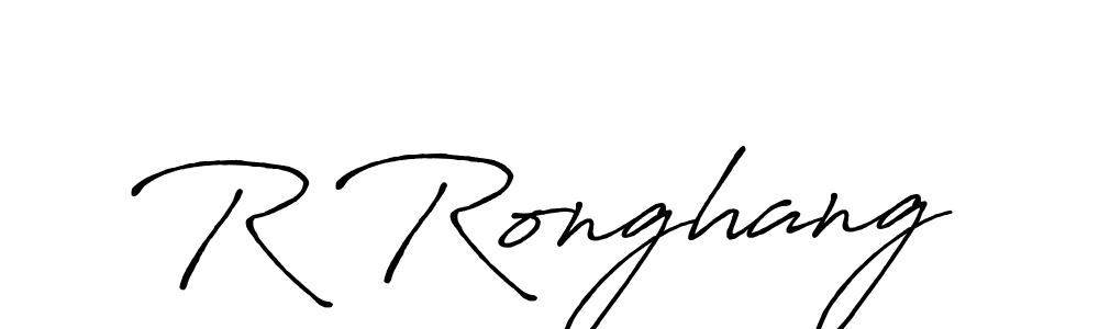 It looks lik you need a new signature style for name R Ronghang. Design unique handwritten (Antro_Vectra_Bolder) signature with our free signature maker in just a few clicks. R Ronghang signature style 7 images and pictures png