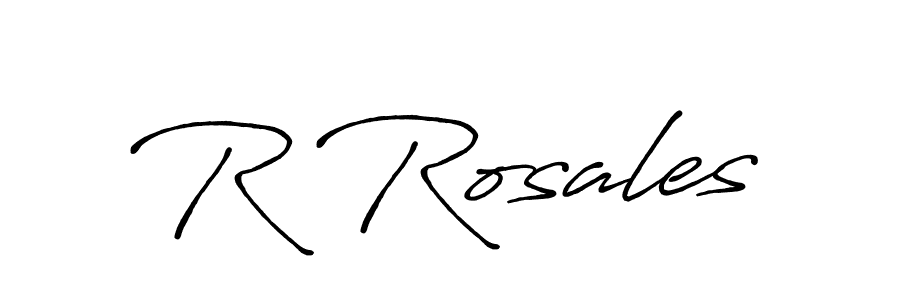 The best way (Antro_Vectra_Bolder) to make a short signature is to pick only two or three words in your name. The name R Rosales include a total of six letters. For converting this name. R Rosales signature style 7 images and pictures png