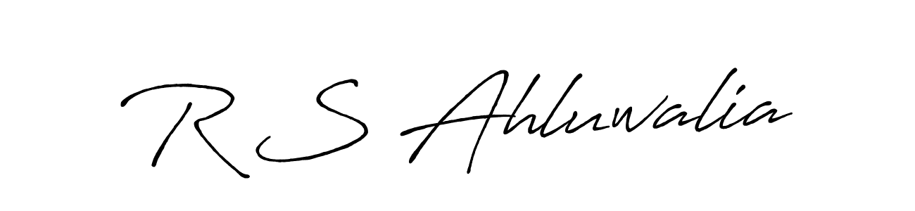 R S Ahluwalia stylish signature style. Best Handwritten Sign (Antro_Vectra_Bolder) for my name. Handwritten Signature Collection Ideas for my name R S Ahluwalia. R S Ahluwalia signature style 7 images and pictures png