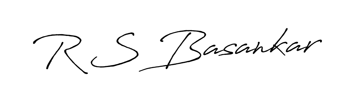 Make a beautiful signature design for name R S Basankar. With this signature (Antro_Vectra_Bolder) style, you can create a handwritten signature for free. R S Basankar signature style 7 images and pictures png