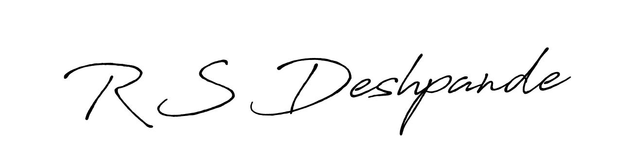 It looks lik you need a new signature style for name R S Deshpande. Design unique handwritten (Antro_Vectra_Bolder) signature with our free signature maker in just a few clicks. R S Deshpande signature style 7 images and pictures png