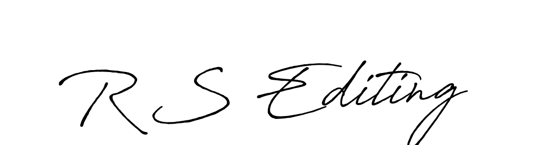 How to make R S Editing name signature. Use Antro_Vectra_Bolder style for creating short signs online. This is the latest handwritten sign. R S Editing signature style 7 images and pictures png