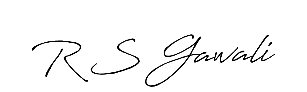 Make a beautiful signature design for name R S Gawali. With this signature (Antro_Vectra_Bolder) style, you can create a handwritten signature for free. R S Gawali signature style 7 images and pictures png