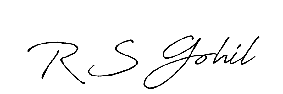 Use a signature maker to create a handwritten signature online. With this signature software, you can design (Antro_Vectra_Bolder) your own signature for name R S Gohil. R S Gohil signature style 7 images and pictures png
