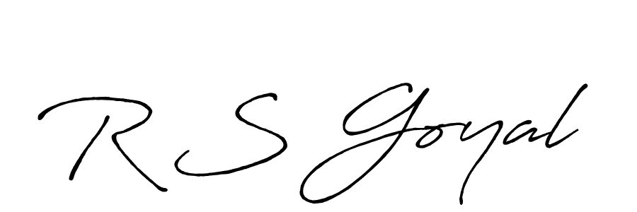 Use a signature maker to create a handwritten signature online. With this signature software, you can design (Antro_Vectra_Bolder) your own signature for name R S Goyal. R S Goyal signature style 7 images and pictures png