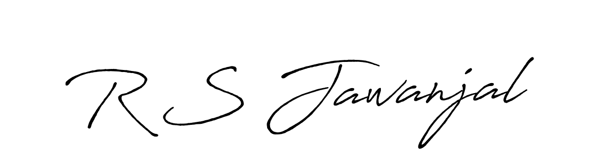 How to make R S Jawanjal name signature. Use Antro_Vectra_Bolder style for creating short signs online. This is the latest handwritten sign. R S Jawanjal signature style 7 images and pictures png