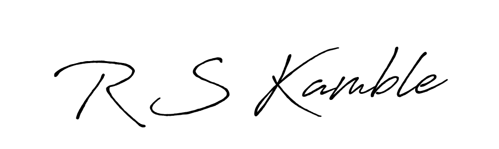 Design your own signature with our free online signature maker. With this signature software, you can create a handwritten (Antro_Vectra_Bolder) signature for name R S Kamble. R S Kamble signature style 7 images and pictures png