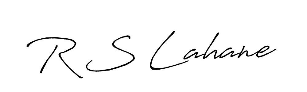 Make a beautiful signature design for name R S Lahane. With this signature (Antro_Vectra_Bolder) style, you can create a handwritten signature for free. R S Lahane signature style 7 images and pictures png