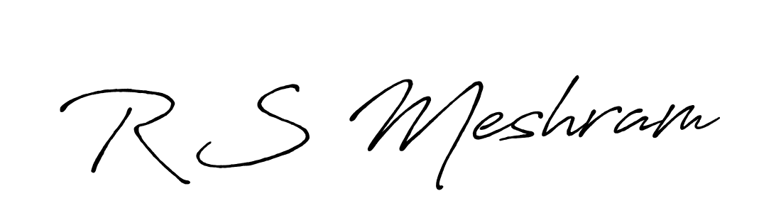 Also You can easily find your signature by using the search form. We will create R S Meshram name handwritten signature images for you free of cost using Antro_Vectra_Bolder sign style. R S Meshram signature style 7 images and pictures png