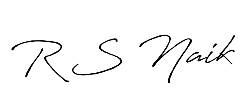 Also You can easily find your signature by using the search form. We will create R S Naik name handwritten signature images for you free of cost using Antro_Vectra_Bolder sign style. R S Naik signature style 7 images and pictures png