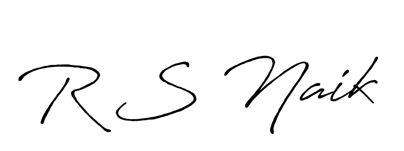 The best way (Antro_Vectra_Bolder) to make a short signature is to pick only two or three words in your name. The name R S Naik include a total of six letters. For converting this name. R S Naik signature style 7 images and pictures png