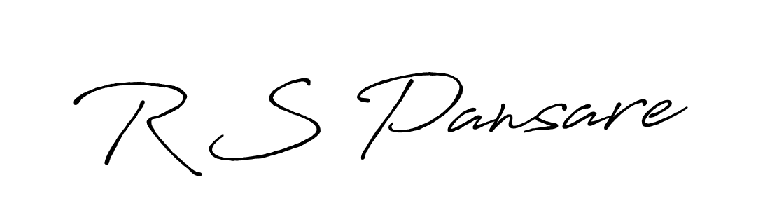 Make a beautiful signature design for name R S Pansare. With this signature (Antro_Vectra_Bolder) style, you can create a handwritten signature for free. R S Pansare signature style 7 images and pictures png