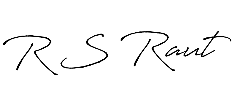 if you are searching for the best signature style for your name R S Raut. so please give up your signature search. here we have designed multiple signature styles  using Antro_Vectra_Bolder. R S Raut signature style 7 images and pictures png