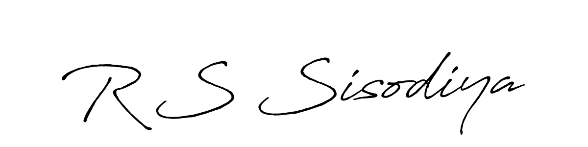 Use a signature maker to create a handwritten signature online. With this signature software, you can design (Antro_Vectra_Bolder) your own signature for name R S Sisodiya. R S Sisodiya signature style 7 images and pictures png
