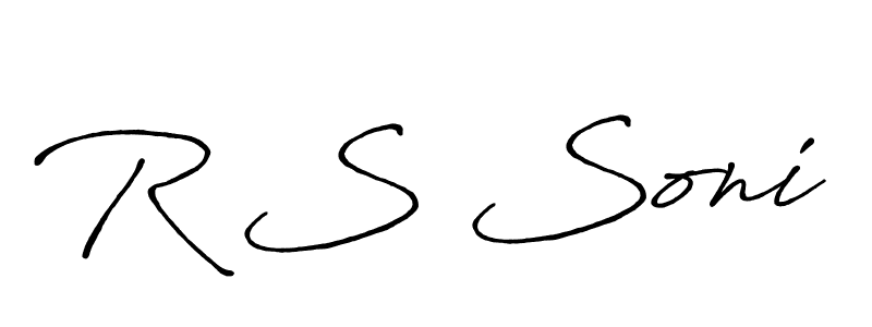You should practise on your own different ways (Antro_Vectra_Bolder) to write your name (R S Soni) in signature. don't let someone else do it for you. R S Soni signature style 7 images and pictures png