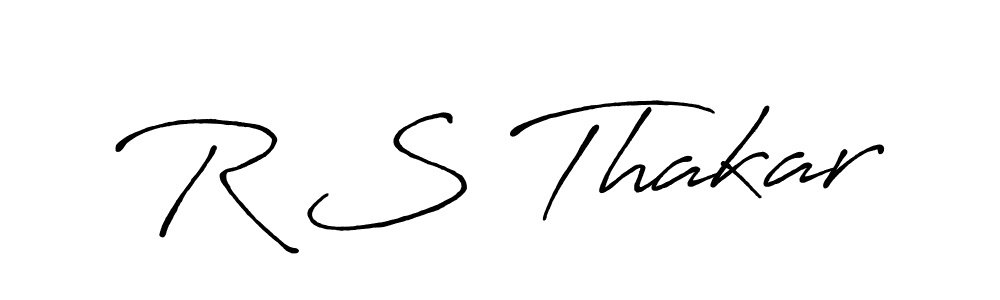 How to make R S Thakar signature? Antro_Vectra_Bolder is a professional autograph style. Create handwritten signature for R S Thakar name. R S Thakar signature style 7 images and pictures png