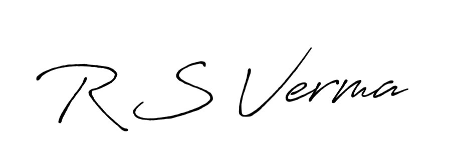 Design your own signature with our free online signature maker. With this signature software, you can create a handwritten (Antro_Vectra_Bolder) signature for name R S Verma. R S Verma signature style 7 images and pictures png