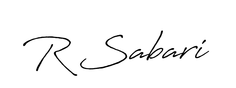 Make a beautiful signature design for name R Sabari. With this signature (Antro_Vectra_Bolder) style, you can create a handwritten signature for free. R Sabari signature style 7 images and pictures png
