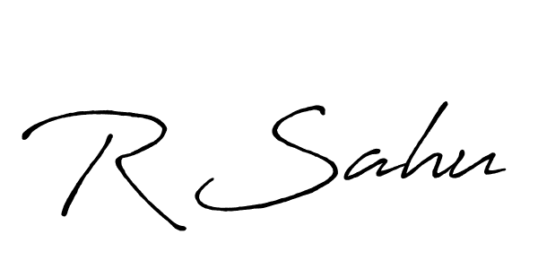 Make a beautiful signature design for name R Sahu. With this signature (Antro_Vectra_Bolder) style, you can create a handwritten signature for free. R Sahu signature style 7 images and pictures png