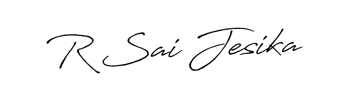 Design your own signature with our free online signature maker. With this signature software, you can create a handwritten (Antro_Vectra_Bolder) signature for name R Sai Jesika. R Sai Jesika signature style 7 images and pictures png
