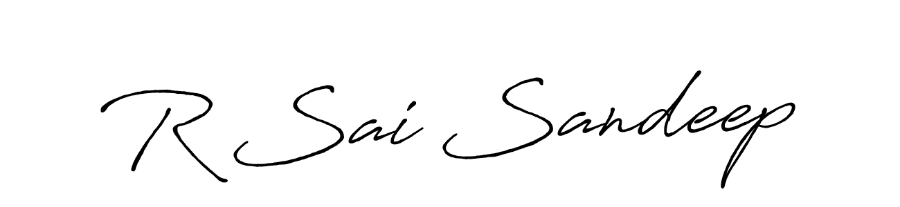 Also we have R Sai Sandeep name is the best signature style. Create professional handwritten signature collection using Antro_Vectra_Bolder autograph style. R Sai Sandeep signature style 7 images and pictures png