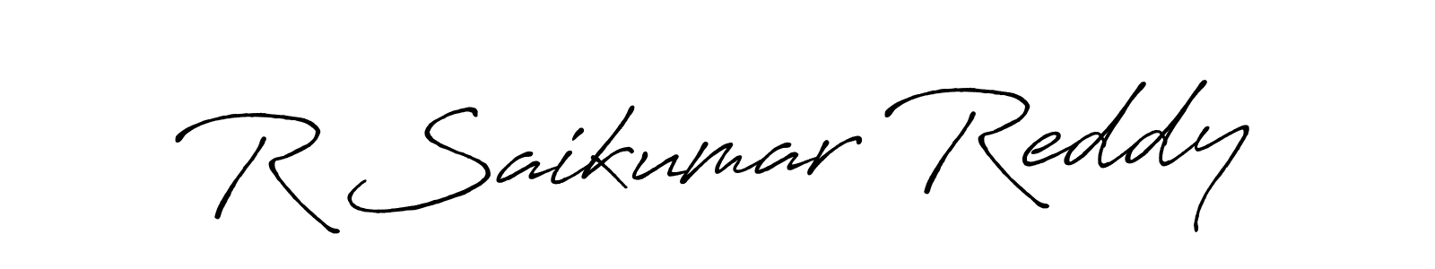 Design your own signature with our free online signature maker. With this signature software, you can create a handwritten (Antro_Vectra_Bolder) signature for name R Saikumar Reddy. R Saikumar Reddy signature style 7 images and pictures png