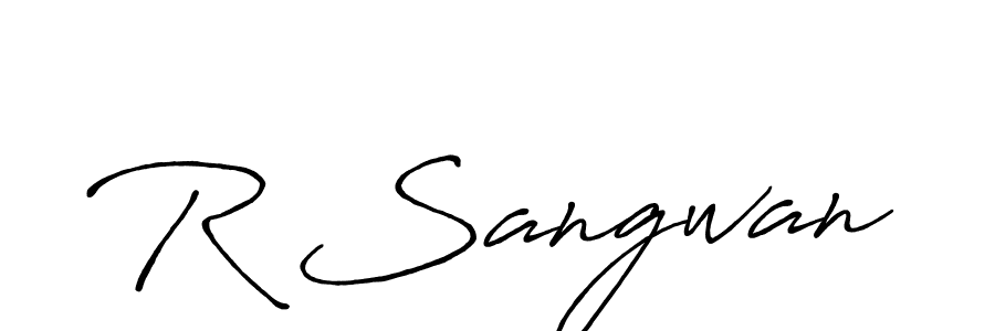 Use a signature maker to create a handwritten signature online. With this signature software, you can design (Antro_Vectra_Bolder) your own signature for name R Sangwan. R Sangwan signature style 7 images and pictures png