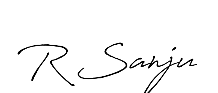 Create a beautiful signature design for name R Sanju. With this signature (Antro_Vectra_Bolder) fonts, you can make a handwritten signature for free. R Sanju signature style 7 images and pictures png