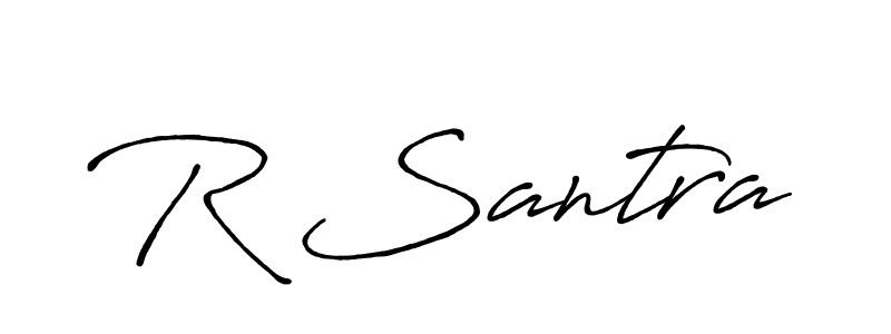 Make a beautiful signature design for name R Santra. With this signature (Antro_Vectra_Bolder) style, you can create a handwritten signature for free. R Santra signature style 7 images and pictures png