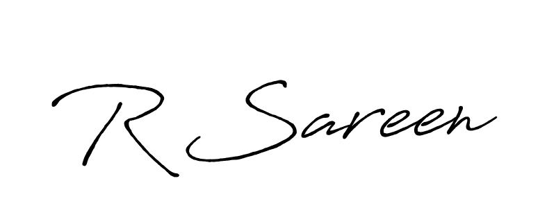 The best way (Antro_Vectra_Bolder) to make a short signature is to pick only two or three words in your name. The name R Sareen include a total of six letters. For converting this name. R Sareen signature style 7 images and pictures png