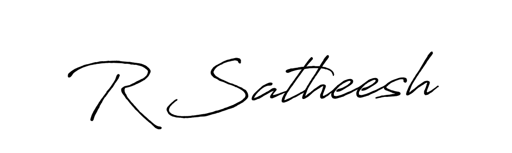 How to make R Satheesh name signature. Use Antro_Vectra_Bolder style for creating short signs online. This is the latest handwritten sign. R Satheesh signature style 7 images and pictures png